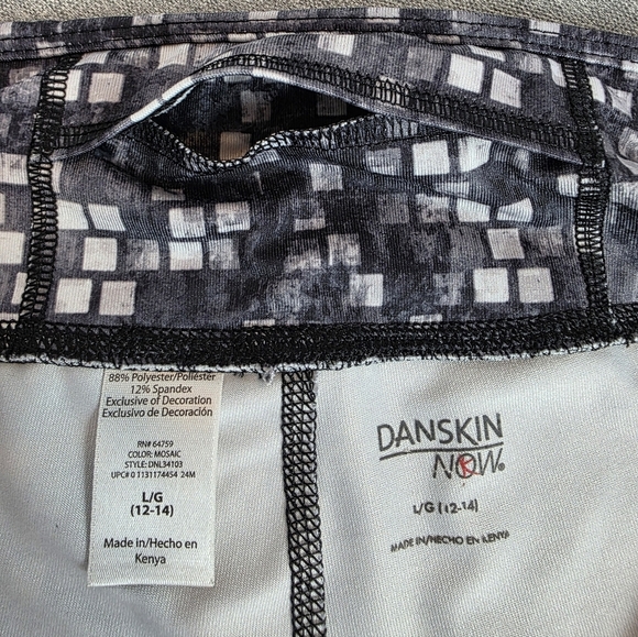 DanskinNow Activewear Leggings Capri Cropped Workout Yoga Legging Size L - Picture 2 of 5